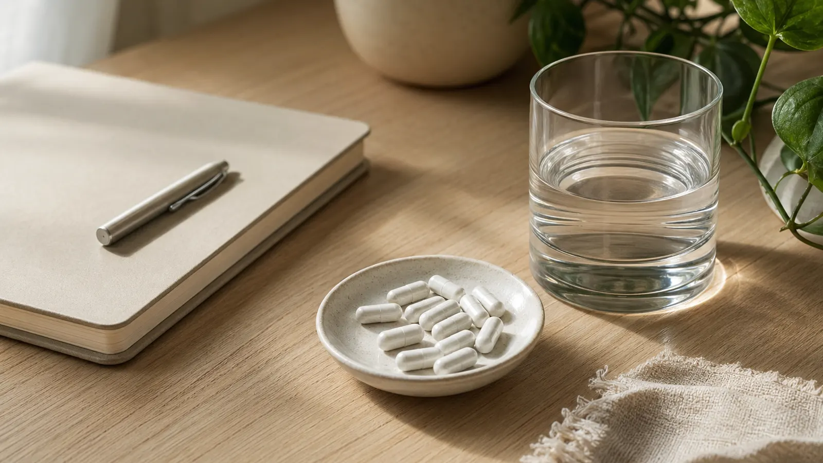 Routine calme avec magnésium bisglycinate le soir
